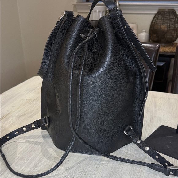 All Saints Alpha Convertible Black Leather Backpack - www.nationalbodyline.in All Saints Alpha Convertible Black Leather Backpack - www.nationalbodyline.in